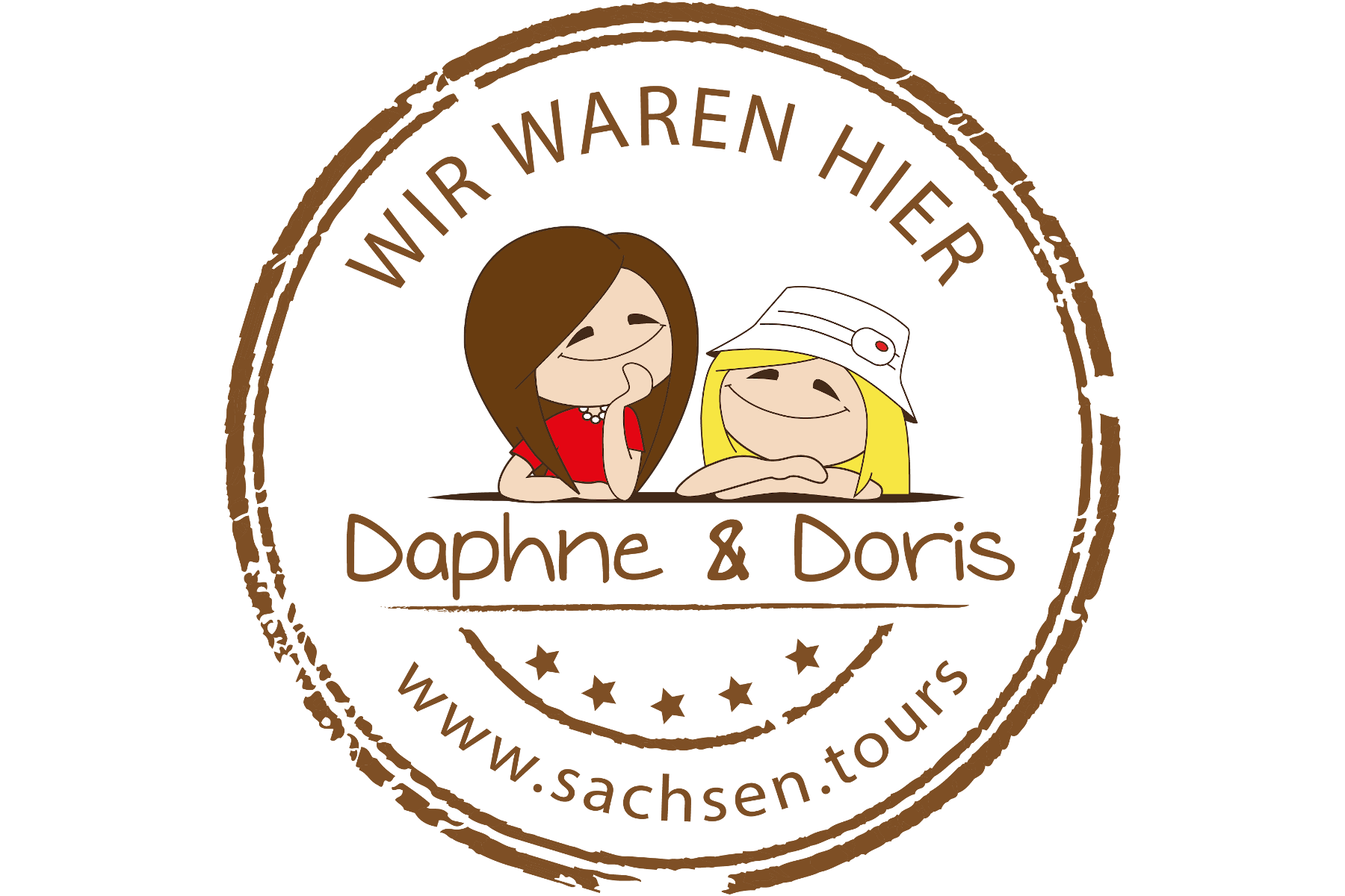 Daphne & Doris waren hier Stempel